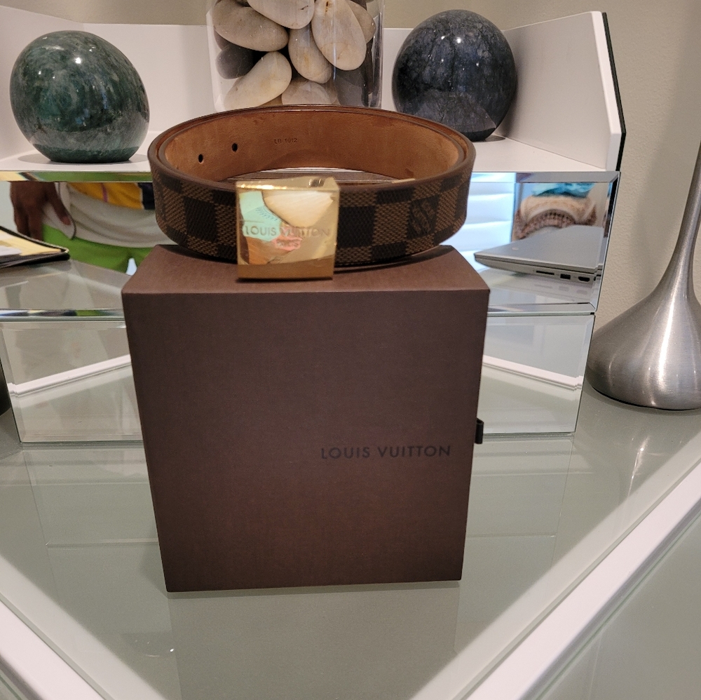 LOUIS VUITTON DAMIER MEN'S BELT 80/32